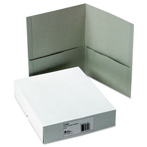Avery Two-Pocket Folder, 40-Sheet Capacity, Gray, 25/Box