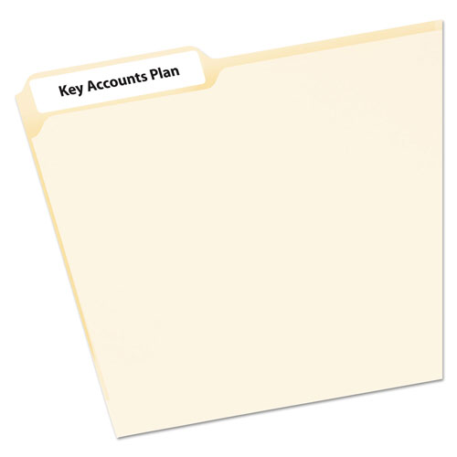 Avery Removable File Folder Labels with Sure Feed Technology, 0.66 x 3.44, White, 7/Sheet, 36 Sheets/Pack