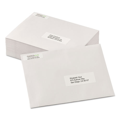 Avery White Address Labels w/ Sure Feed Technology for Laser Printers, Laser Printers, 0.5 x 1.75, White, 80/Sheet, 250 Sheets/Box