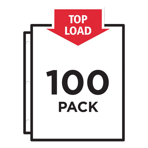 Avery Top-Load Sheet Protector, Standard, Letter, Semi-Clear, 100/Box
