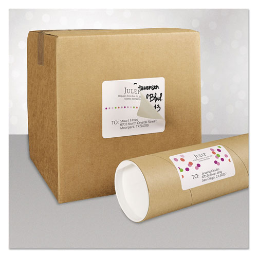 Avery Shipping Labels w/ TrueBlock Technology, Inkjet Printers, 2 x 4, White, 10/Sheet, 25 Sheets/Pack