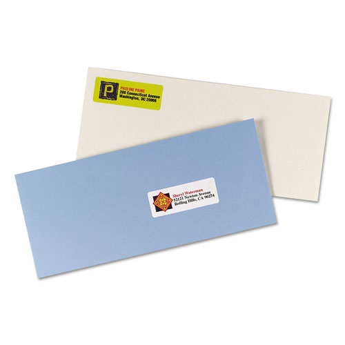 Avery Vibrant Inkjet Color-Print Labels w/ Sure Feed, 1 x 2 5/8, Matte White, 600/PK