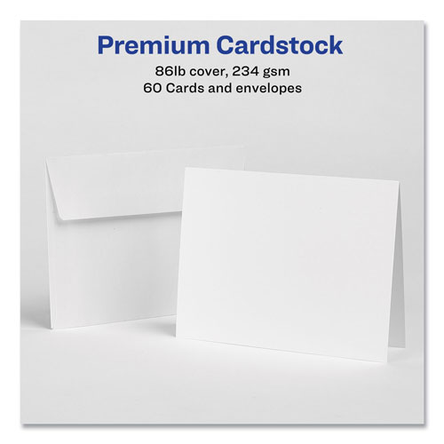 Avery Note Cards for Inkjet Printers, 4 1/4 x 5 1/2, Matte White, 60/Pack w/Envelopes