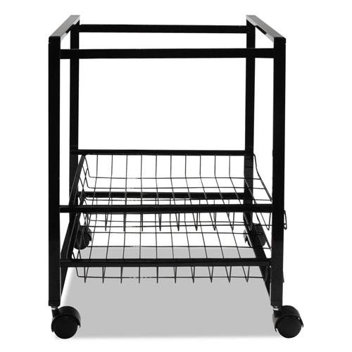 Advantus Mobile File Cart w/Sliding Baskets, 12.88w x 15d x 21.13h, Black