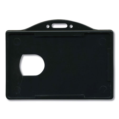 Advantus Horizontal ID Card Holders, 3.68 x 2.38, Black, 25/Pack