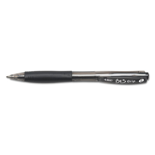 Bic BU3 Retractable Ballpoint Pen, Medium 1 mm, Black Ink/Barrel, 36/Pack