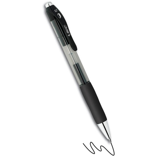 Bic PrevaGuard Gel-ocity Gel Pen - 0.7 mm Pen Point Size - Black Gel-based Ink - 4 / Pack