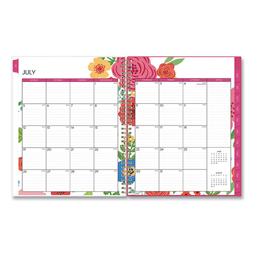 Blue Sky Mahalo Academic Year Create-Your-Own Cover Weekly/Monthly Planner, Floral Artwork, 11 x 8.5, 12-Month (July-June): 2023-2024
