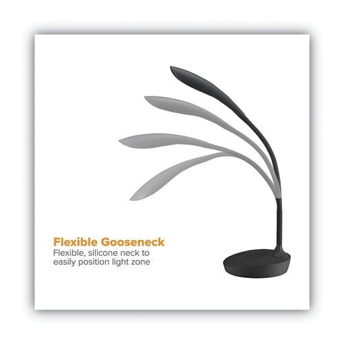 Bostitch® Konnect Gooseneck Desk Lamp, Black