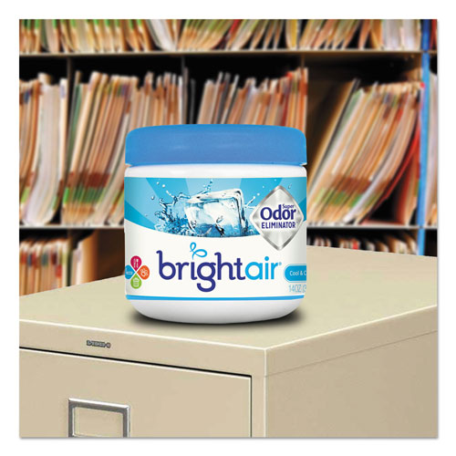 Bright Air Super Odor Eliminator, Cool and Clean, Blue, 14 oz, 6/Carton