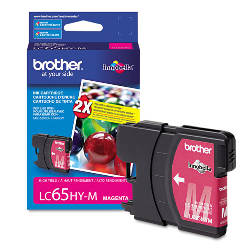 Brother LC65HYM Innobella High-Yield Ink, 750 Page-Yield, Magenta