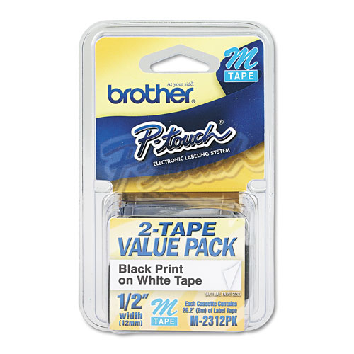Brother M Series Tape Cartridges for P-Touch Labelers, 0.47