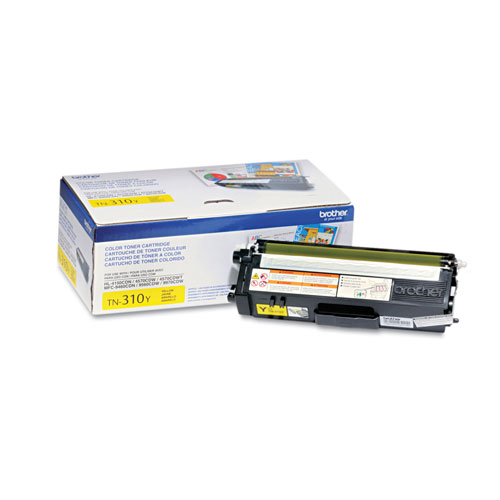 Brother TN310Y Toner, 1500 Page-Yield, Yellow