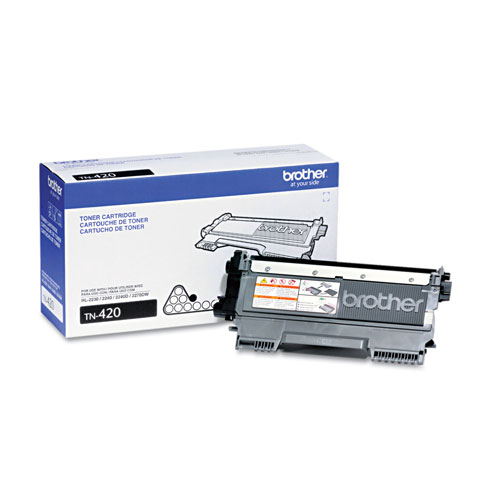 Brother TN420 Toner, 1200 Page-Yield, Black