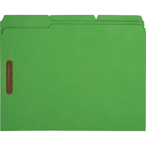 Business Source Fastener Folders, 1/3-Cut Tab, Letter-size, 50/BX, Assorted