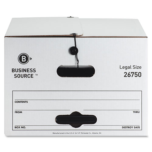Business Source Storage Box, Legal, 350lbs., 15" x 24" x 10", White