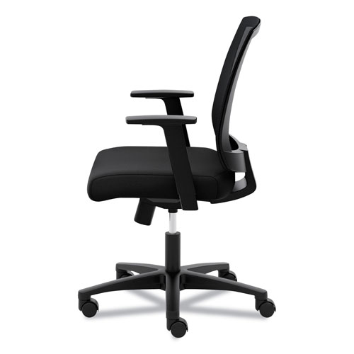 Basyx by Hon Torch Mesh Mid-Back Task Chair, Supports up to 250 lbs., Black Seat/Black Back, Black Base
