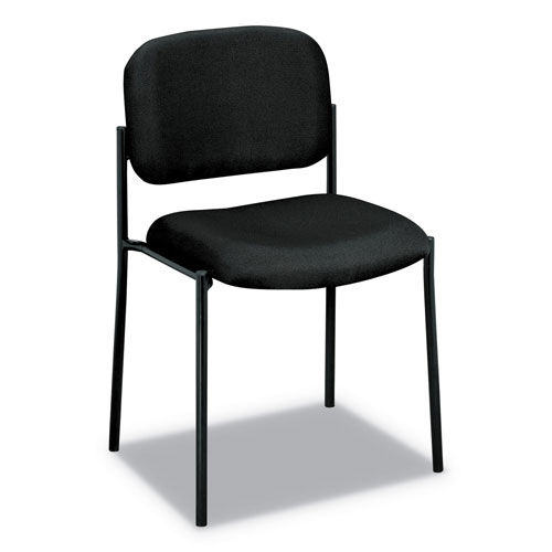 Basyx by Hon VL606 Stacking Guest Chair without Arms, Black Seat/Black Back, Black Base