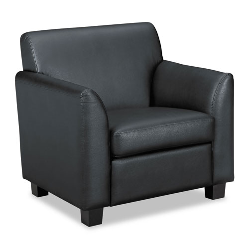 Basyx by Hon Circulate Reception Seating Club Chair, 33" x 28.75" x 32", Black Seat/Black Back, Black Base