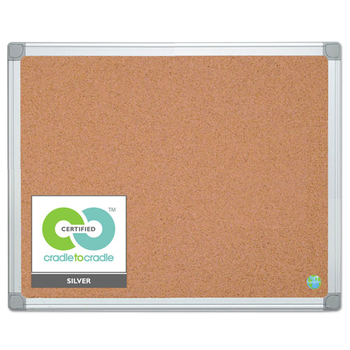 MasterVision™ Earth Cork Board, 24 x 36, Aluminum Frame