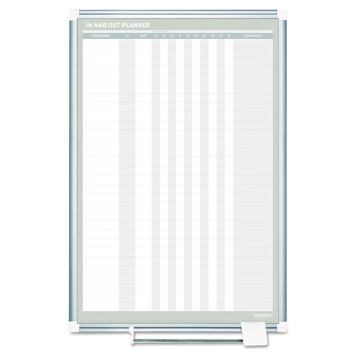 MasterVision™ In-Out Magnetic Dry Erase Board, 24x36, Silver Frame