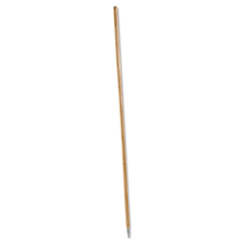 Boardwalk Metal Tip Threaded Hardwood Broom Handle, 1 1/8 dia x 60, Natural