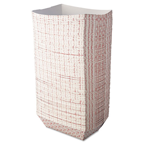 Boardwalk Paper Food Baskets, 5lb Capacity, Red/White, 500/Carton