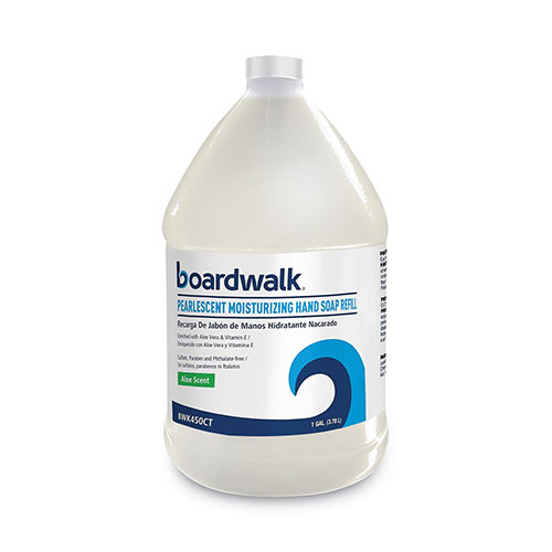 Boardwalk Pearlescent Moisturizing Liquid Hand Soap Refill, Aloe Scent, 1 gal Bottle, 4/Carton