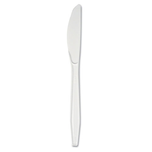 Boardwalk Mediumweight Polystyrene Cutlery, Knife, White, 100/Box