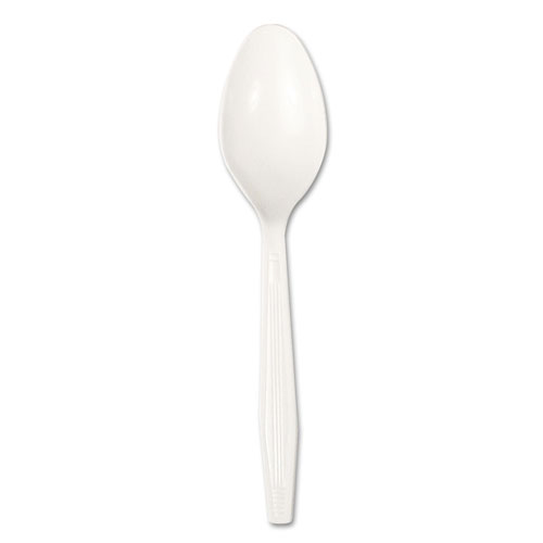 Boardwalk Heavyweight Polystyrene Cutlery, Teaspoon, White, 1000/Carton