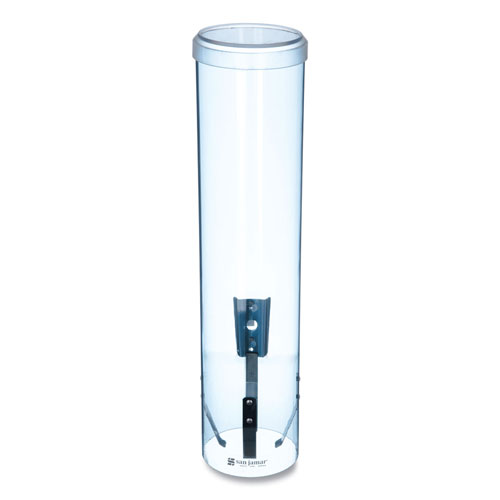 San Jamar Large Pull-Type Water Cup Dispenser, Translucent Blue