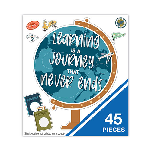 Carson Dellosa Motivational Bulletin Board Set, Learning Is a Journey, 45 Pieces