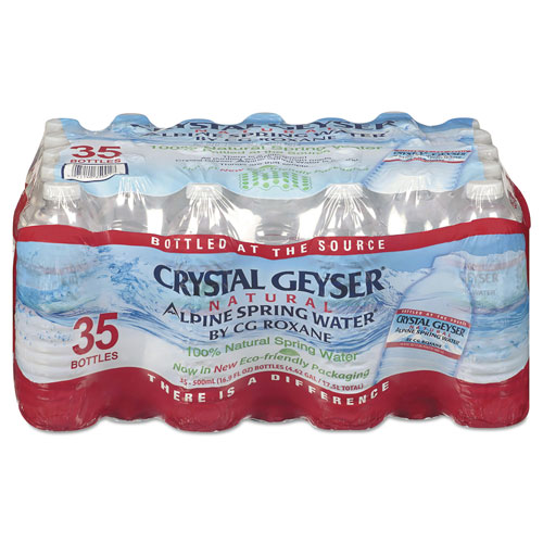 Crystal Geyser Alpine Spring Water, 16.9 oz Bottle, 35/Case