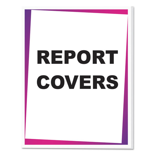 C-Line Report Covers, Economy Vinyl, Clear, 8 1/2 x 11, 100/BX