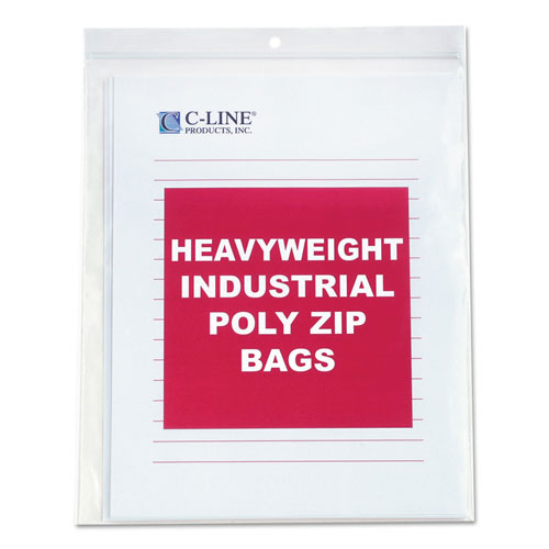 C-Line Heavyweight Industrial Poly Zip Bags, 8 1/2 x 11, 50/BX