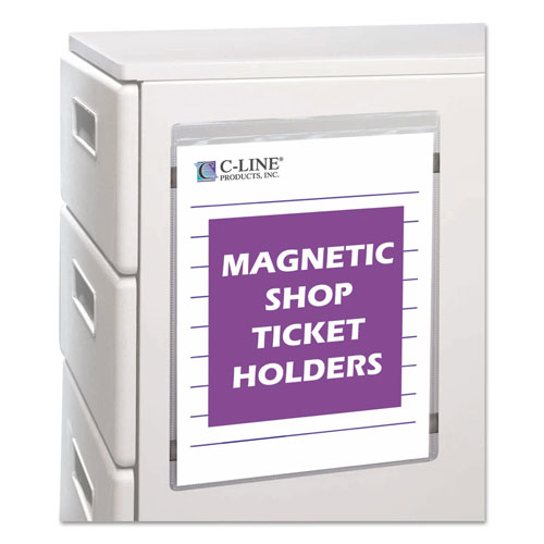 C-Line Magnetic Shop Ticket Holders, Super Heavyweight, 15 Sheets, 8 1/2 x 11, 15/BX