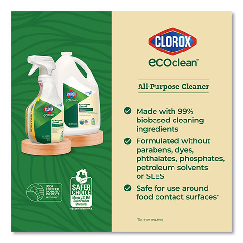 Clorox Clorox Pro EcoClean All-Purpose Cleaner, Unscented, 128 oz Bottle, 4/Carton