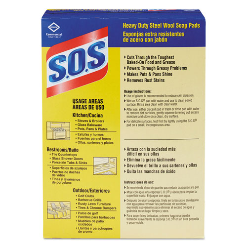 S.O.S. Steel Wool Soap Pad, 15 Pads/Box
