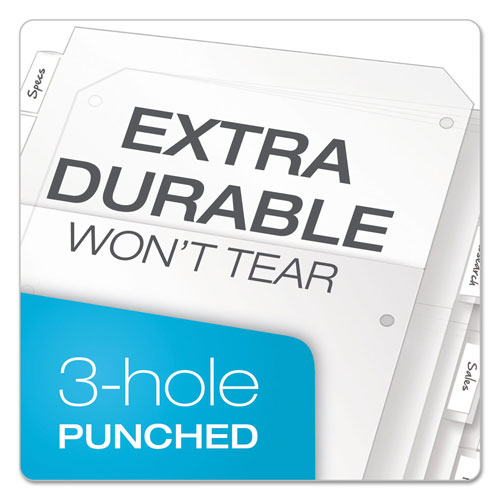 Cardinal Poly Ring Binder Pockets, 11 x 8.5, Clear, 5/Pack
