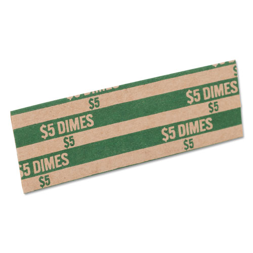 MMF Industries Flat Coin Wrappers, Dimes, $5, 1000 Wrappers/Box