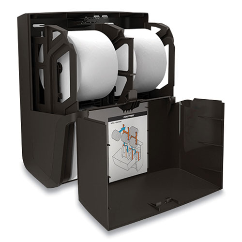 Coastwide Professional™ J-Series Quad Bath Tissue Dispenser, 13.52 x 7.51 x 14.66, Black