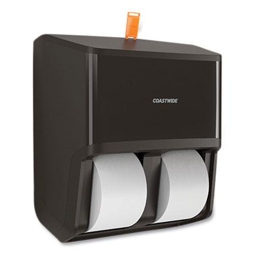 Coastwide Professional™ J-Series Quad Bath Tissue Dispenser, 13.52 x 7.51 x 14.66, Black