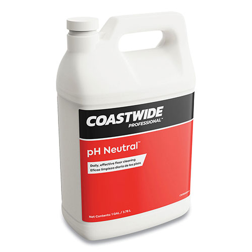 Coastwide Professional™ pH Neutral Daily Floor Cleaner Concentrate, Strawberry Scent, 1 gal Bottle, 4/Carton