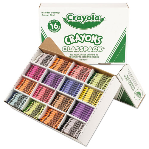 Crayola Classpack Regular Crayons, 16 Colors, 800/BX