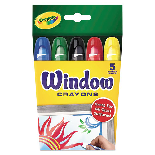Crayola Washable Window Crayons, 5/Set