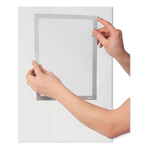 Durable Office DuraClip® DURAFRAME SUN Sign Holder, 11 x 17, Silver Frame, 2/Pack