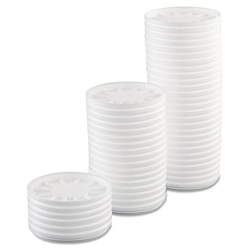 Dart Vented Foam Lids, Fits 6-32oz Cups, White, 500/Carton