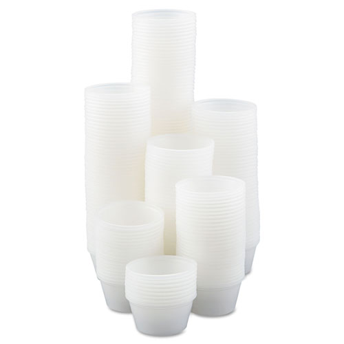 Solo Polystyrene Portion Cups, 2oz, Translucent, 250/Bag, 10 Bags/Carton