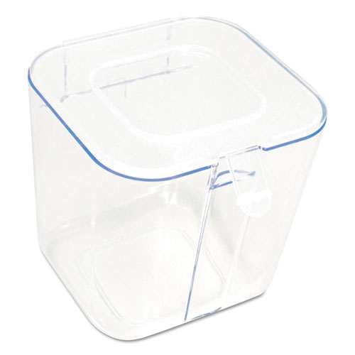 Deflecto Stackable Caddy Organizer Containers, Small, Clear