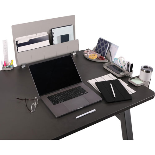 Deflecto Standing Desk Desk File Organizer, Grey,2 Tiers, 7.1